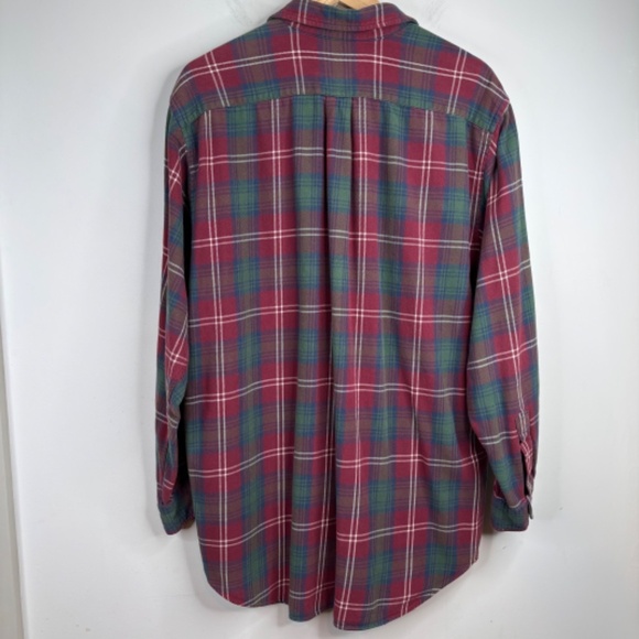 Vintage Abercrombie Big Shirt M Oversized Flannel Plaid Button Down Grunge Y2K - Picture 5 of 9